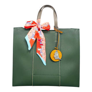 뉴 스퀘어 숄더 핸드백 -그린