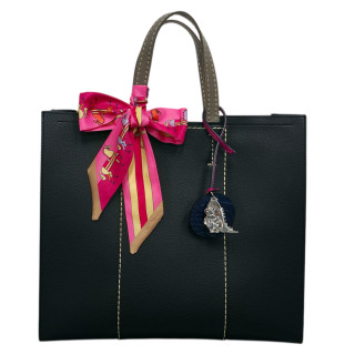 뉴 스퀘어 숄더 핸드백 -블랙